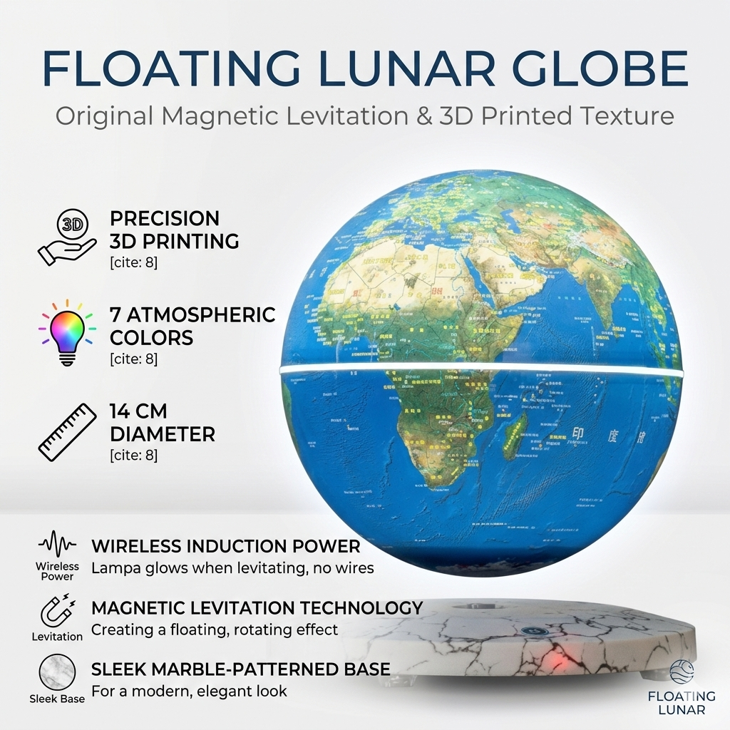 Magnetic Levitating Moon Lamp