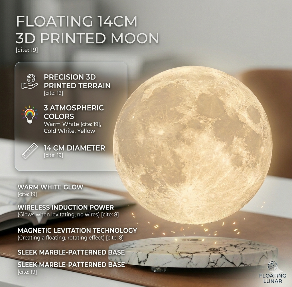 Magnetic Levitating Moon Lamp